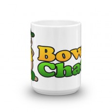 White Glossy Mug with BowlsChat Logo - 15oz